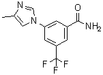 3-(4-Methyl-1H-imidazol-1-yl)-5-(trifluoromethyl)benzamide molecular structure (CAS 917391-28-7)