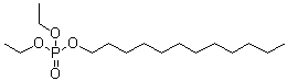 磷酸十二烷基二乙酯分子结构 (CAS 91776-68-0)