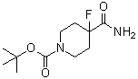 4-氨基甲酰基-4-氟哌啶-1-羧酸叔丁酯分子结构 (CAS 918431-92-2)