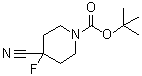 4-氰基-4-氟-1-哌啶羧酸叔丁酯分子结构 (CAS 918431-93-3)