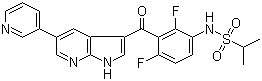 N-[2,4-Difluoro-3-[[5-(3-pyridinyl)-1H-pyrrolo[2,3-b]pyridin-3-yl]carbonyl]phenyl]-2-propanesulfonamide molecular structure (CAS 918505-61-0)