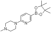 2-(4-甲基哌嗪基)吡啶-5-硼酸频哪醇酯分子结构 (CAS 918524-63-7)