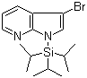 3-溴-1-[三(1-甲基乙基)硅基]-1H-吡咯并[2,3-b]吡啶分子结构 (CAS 918525-02-7)