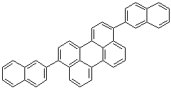 3,10-二(2-萘基)苝分子结构 (CAS 919089-75-1)