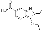 3-乙氧基-2-乙基-2H-吲唑-6-羧酸分子结构 (CAS 919106-96-0)