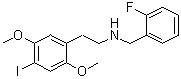 N-[(2-氟苯基)甲基]-4-碘-2,5-二甲氧基苯乙胺分子结构 (CAS 919797-21-0)