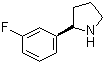 (R)-2-(3-氟苯基)吡咯烷分子结构 (CAS 920274-03-9)
