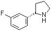 (S)-2-(3-氟苯基)吡咯烷分子结构 (CAS 920274-04-0)