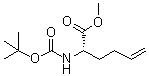 (S)-2-[(叔丁氧羰基)氨基]己-5-烯酸甲酯分子结构 (CAS 92136-57-7)