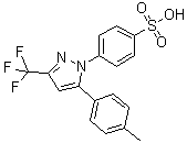 4-[5-(4-甲基苯基)-3-(三氟甲基)-1H-吡唑-1-基]苯磺酸分子结构 (CAS 921617-76-7)