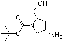 (2S,4S)-4-Amino-2-(hydroxymethyl)-1-pyrrolidinecarboxylic acid tert-butyl ester molecular structure (CAS 922139-40-0)
