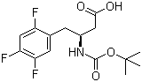 (betaS)-beta-叔丁氧羰基氨基-2,4,5-三氟苯丁酸分子结构 (CAS 922178-94-7)