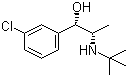 (R*,R*)-3-氯-alpha-[1-(叔丁基氨基)乙基]苯甲醇分子结构 (CAS 92264-82-9)