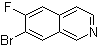 7-溴-6-氟异喹啉分子结构 (CAS 923022-40-6)
