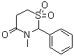 四氢-3-甲基-2-苯基-4H-1,3-噻嗪-4-酮 1,1-二氧化物分子结构 (CAS 92368-02-0)