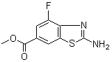 2-氨基-4-氟-6-苯并噻唑羧酸甲酯分子结构 (CAS 924287-64-9)
