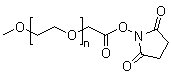 O-[(N-琥珀酰亚胺基氧羰基)甲基]-O'-甲基聚乙二醇分子结构 (CAS 92451-01-9)