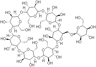 6-O-alpha-D-葡萄糖-beta-环糊精分子结构 (CAS 92517-02-7)