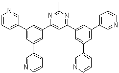 4,6-Bis(3,5-di-3-pyridylphenyl)-2-methylpyrimidine molecular structure (CAS 925425-96-3)