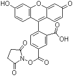 5-羧基荧光素琥珀酰亚胺酯分子结构 (CAS 92557-80-7)