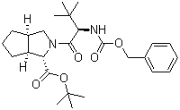 (1S,3aR,6aS)-2-[(2S)-3,3-Dimethyl-1-oxo-2-[[(phenylmethoxy)carbonyl]amino]butyl]octahydrocyclopenta[c]pyrrole-1-carboxylic acid tert-butyl ester molecular structure (CAS 926276-15-5)