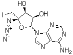 4'-C-Azido-5'-deoxy-5'-iodoadenosine molecular structure (CAS 926309-57-1)