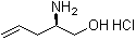 (2R)-2-氨基-4-戊烯-1-醇盐酸盐分子结构 (CAS 926660-30-2)
