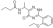 N-[1-[3-(2-乙氧基苯基)-2,5-二氢-5-氧代-1,2,4-三嗪-6-基]乙基]丁酰胺分子结构 (CAS 927690-90-2)