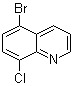 5-溴-8-氯喹啉分子结构 (CAS 927800-41-7)