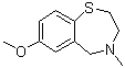 2,3,4,5-四氢-7-甲氧基-4-甲基-1,4-苯并硫氮杂卓分子结构 (CAS 927871-76-9)