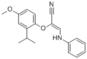 (Z)-2-(2-Isopropyl-4-methoxyphenoxy)-3-(phenylamino)acrylonitrile molecular structure (CAS 927887-20-5)