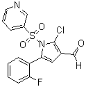 2-Chloro-5-(2-fluorophenyl)-1-[(pyridin-3-yl)sulfonyl]-1H-pyrrole-3-carboxaldehyde molecular structure (CAS 928324-80-5)