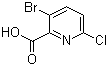 3-溴-6-氯-2-吡啶甲酸分子结构 (CAS 929000-66-8)