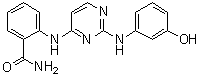 2-[[2-[(3-羟基苯基)氨基]-4-嘧啶基]氨基]苯甲酰胺分子结构 (CAS 929007-72-7)