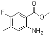 2-Amino-5-fluoro-4-methylbenzoic acid methyl ester molecular structure (CAS 929214-84-6)