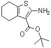 结构式 CAS# 92932-02-0, 2-氨基-4,5,6,7-四氢苯并[b]噻吩-3-羧酸叔丁酯
