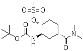 (1R,2R,4S)-2-[(叔丁氧羰基)氨基]-4-[(二甲基氨基)羰基]环己基甲烷磺酸酯分子结构 (CAS 929693-31-2)