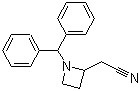 1-(二苯基甲基)-2-氮杂环丁烷乙腈分子结构 (CAS 92992-32-0)