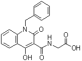 N-[[4-羟基-2-氧代-1-(苯基甲基)-1,2-二氢-3-喹啉基]羰基]甘氨酸分子结构 (CAS 931398-72-0)