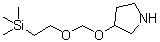 3-[[2-(三甲基硅烷基)乙氧基]甲氧基]吡咯烷分子结构 (CAS 932704-49-9)