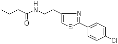 N-[2-[2-(4-氯苯基)-4-噻唑基]乙基]丁酰胺分子结构 (CAS 932986-18-0)