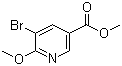 5-溴-6-甲氧基烟酸甲酯分子结构 (CAS 93349-99-6)