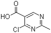 4-氯-2-甲基-5-嘧啶羧酸分子结构 (CAS 933702-81-9)