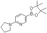 2-(吡咯烷-1-基)吡啶-5-硼酸频哪醇酯分子结构 (CAS 933986-97-1)