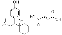 4-[2-(二甲基氨基)-1-(1-羟基环己基)乙基]苯酚 (E)-2-丁烯二酸盐分子结构 (CAS 93414-04-1)