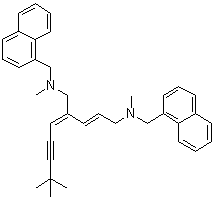 (2E,4E)-4-(4,4-二甲基-2-戊炔-1-亚基)-N1,N5-二甲基-N1,N5-二(1-萘基甲基)-2-戊烯-1,5-二胺分子结构 (CAS 934365-23-8)