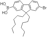 B-(7-溴-9,9-二己基-9H-芴-2-基)硼酸分子结构 (CAS 934762-26-2)