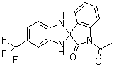 1'-乙酰基-1,3-二氢-5-(三氟甲基)螺[2H-苯并咪唑-2,3'-[3H]吲哚]-2'(1'H)-酮分子结构 (CAS 93500-62-0)
