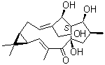 [1aR-(1aR*,2E,4aR*,6S*,7S*,7aS*,8S*,9Z,11aS*)]-1,1a,4a,5,6,7,7a,8,11,11a-十氢-4a,7,8-三羟基-9-(羟基甲基)-1,1,3,6-四甲基-4H-环戊二烯并[a]环丙烯并[f]环十一碳烯-4-酮分子结构 (CAS 93551-00-9)