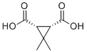 (1R,2S)-3,3-二甲基环丙烷-1,2-二甲酸分子结构 (CAS 936-87-8)